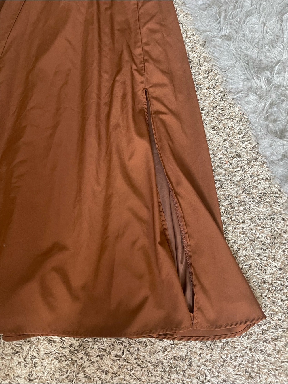 Brown Square Neck Cottagecore Milk Maid Midi Dress - Picture 2 of 9
